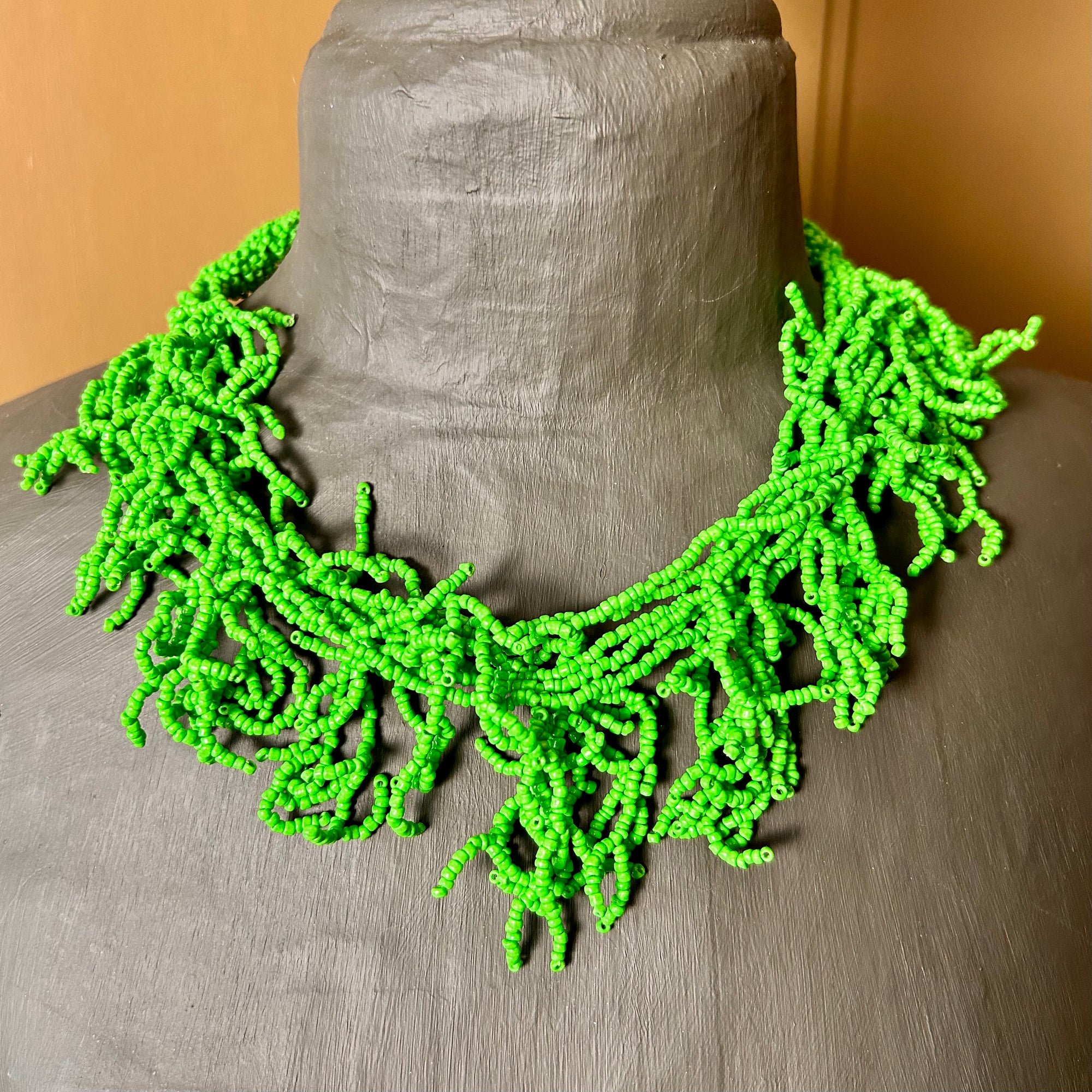 ARIANA coral beaded choker necklace