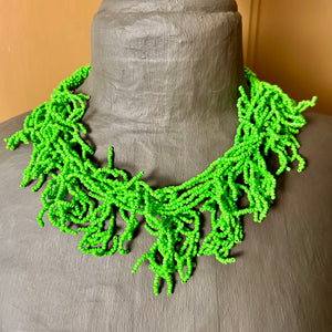 ARIANA coral beaded choker necklace