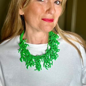 ARIANA coral beaded choker necklace