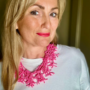 ARIANA coral beaded choker necklace