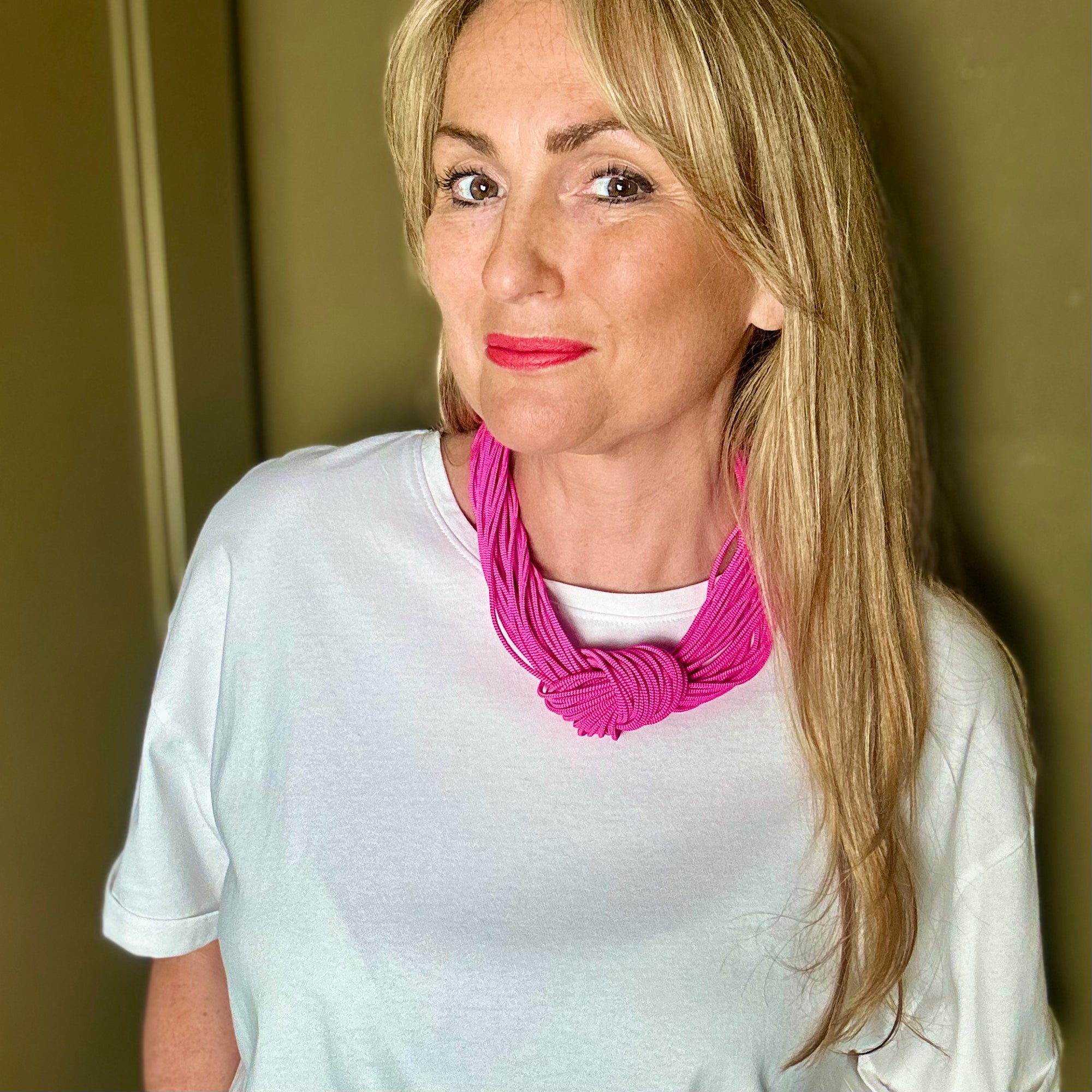 ARABELLA elastic knot choker necklace