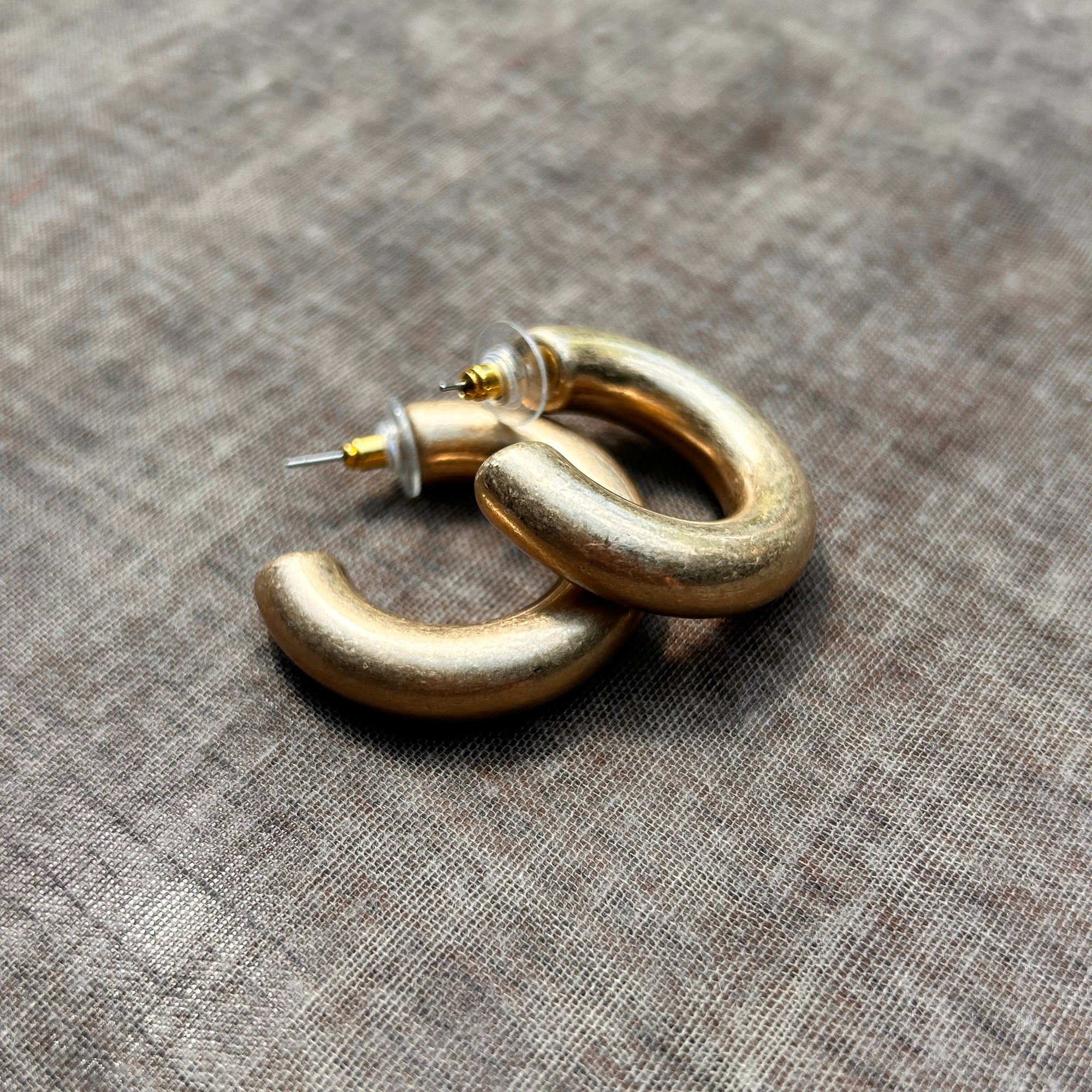 'Mabel' metal hoop earrings