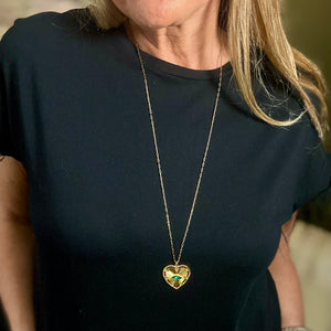 BELLA long chain necklace with heart pendant