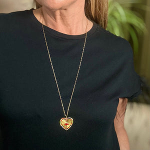 BELLA long chain necklace with heart pendant