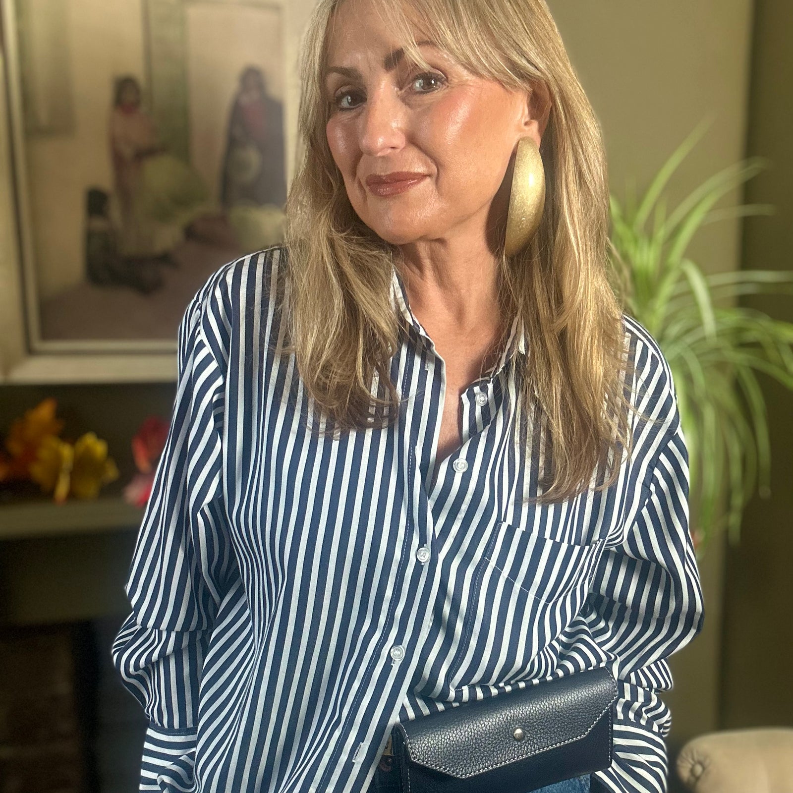 ETHEL metal oversized earrings