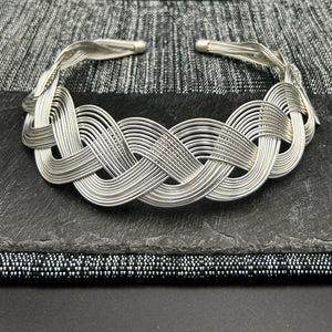 'Estelle' braided metal choker necklace