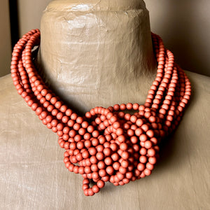 DOREEN resin bead knot choker necklace