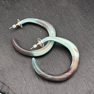 'Louise' resin irregular hoop earring