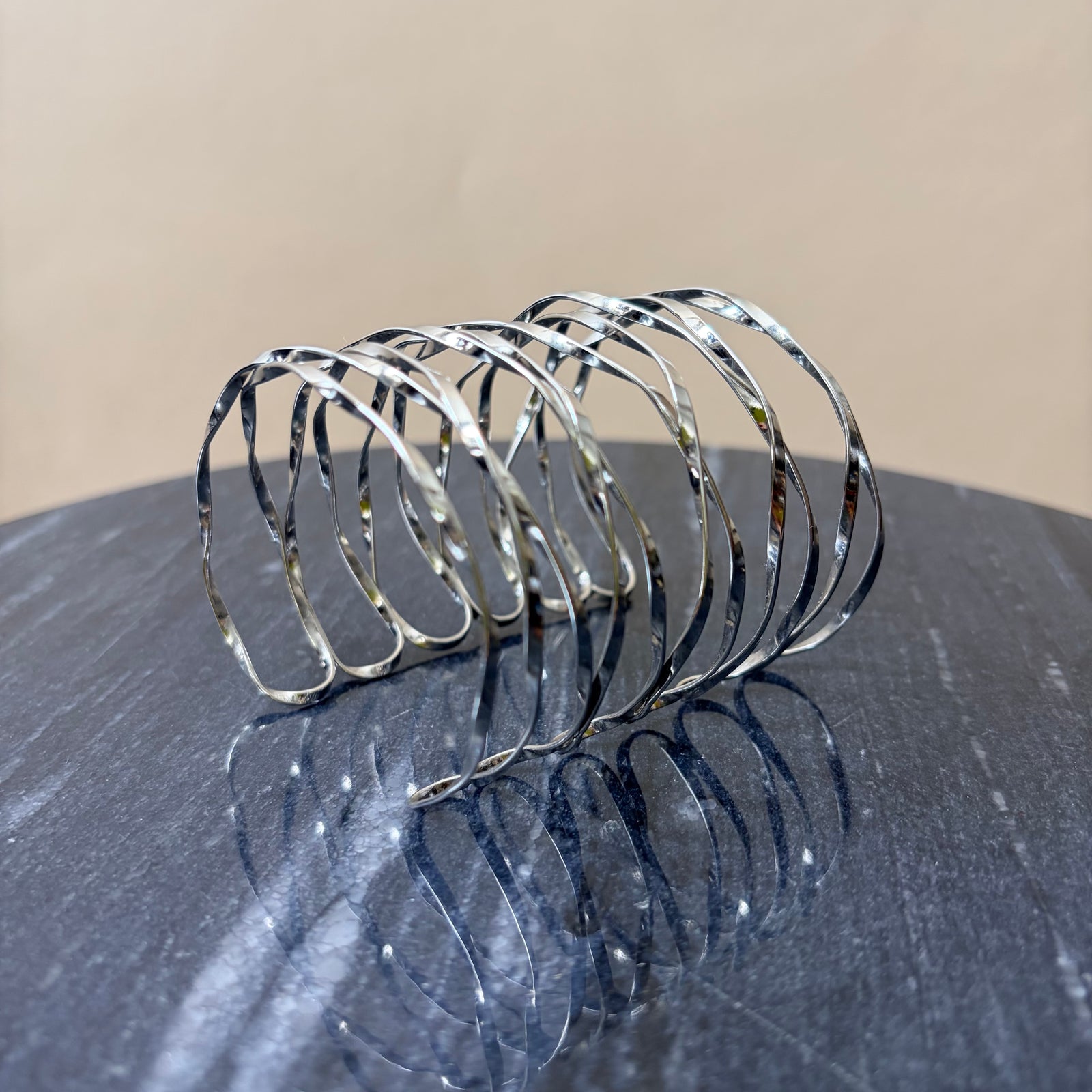 INDIA interlaced metal cuff bracelet