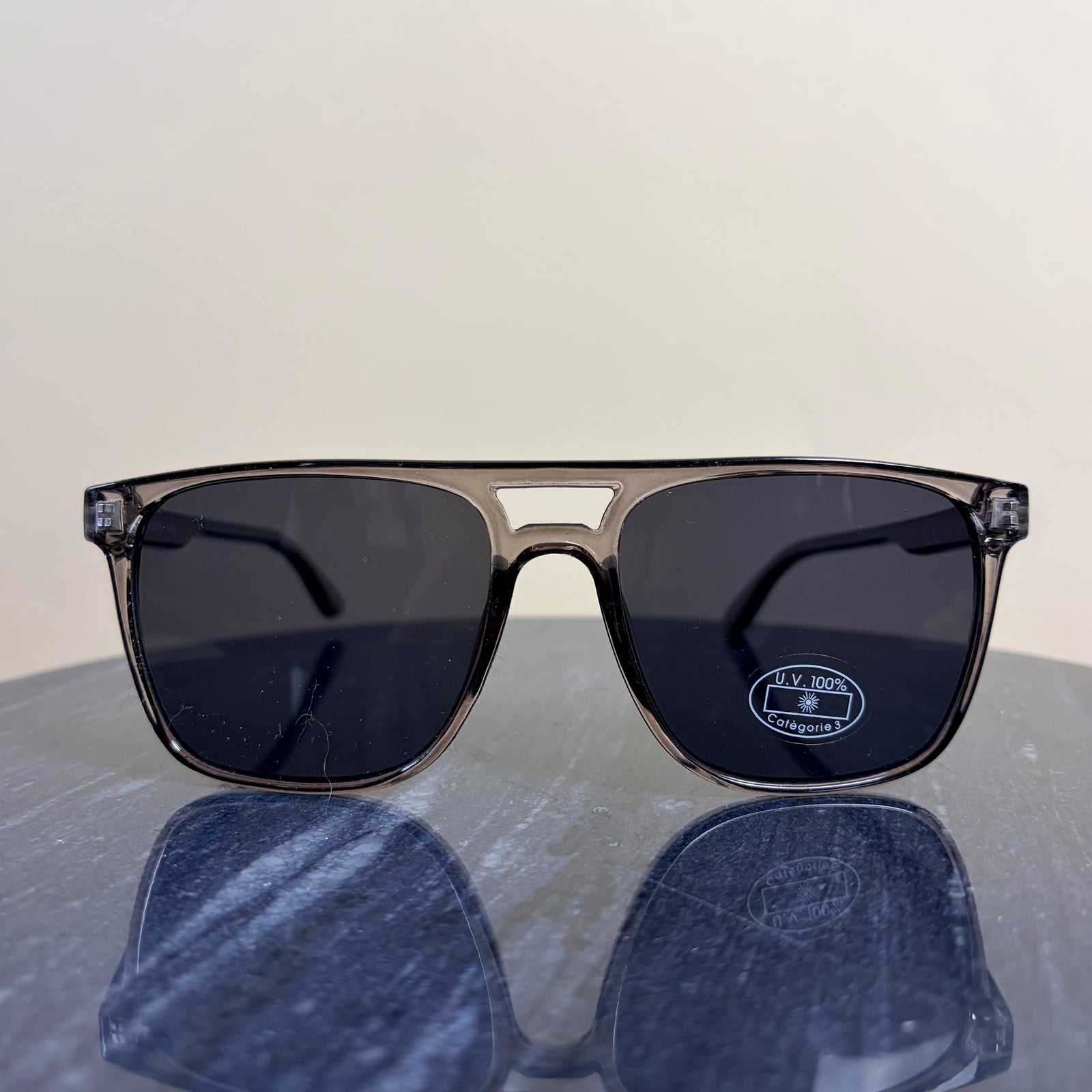 SPAIN brow bar wayfarer style frame men's sunglasses