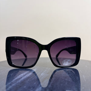 Antigua - oversized square style sunglasses with silver detail