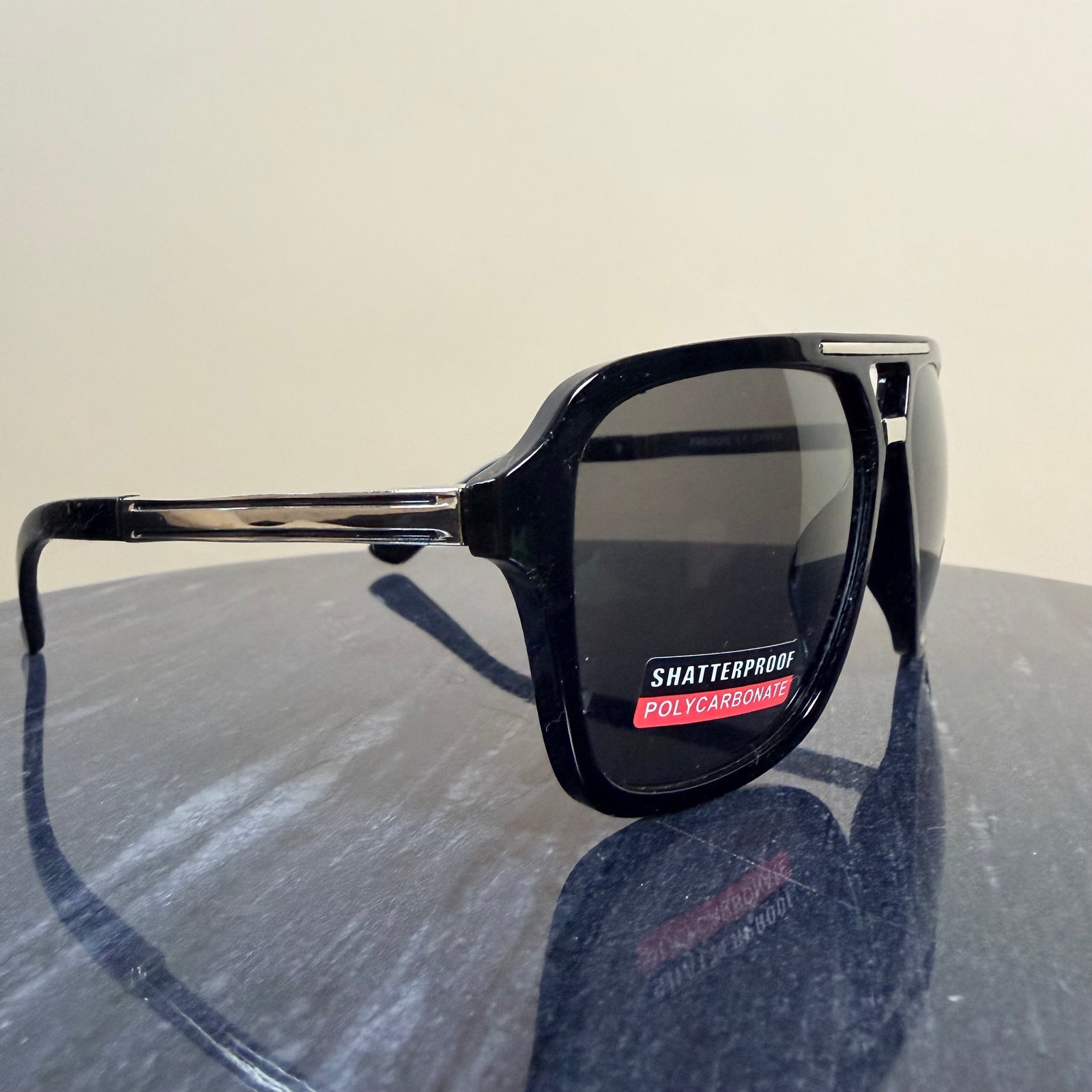 FRANCE aviator style metal brow bar men's sunglasses