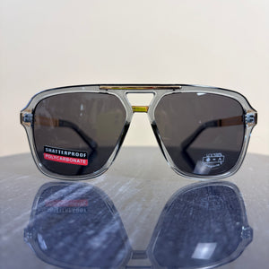 FRANCE aviator style metal brow bar men's sunglasses