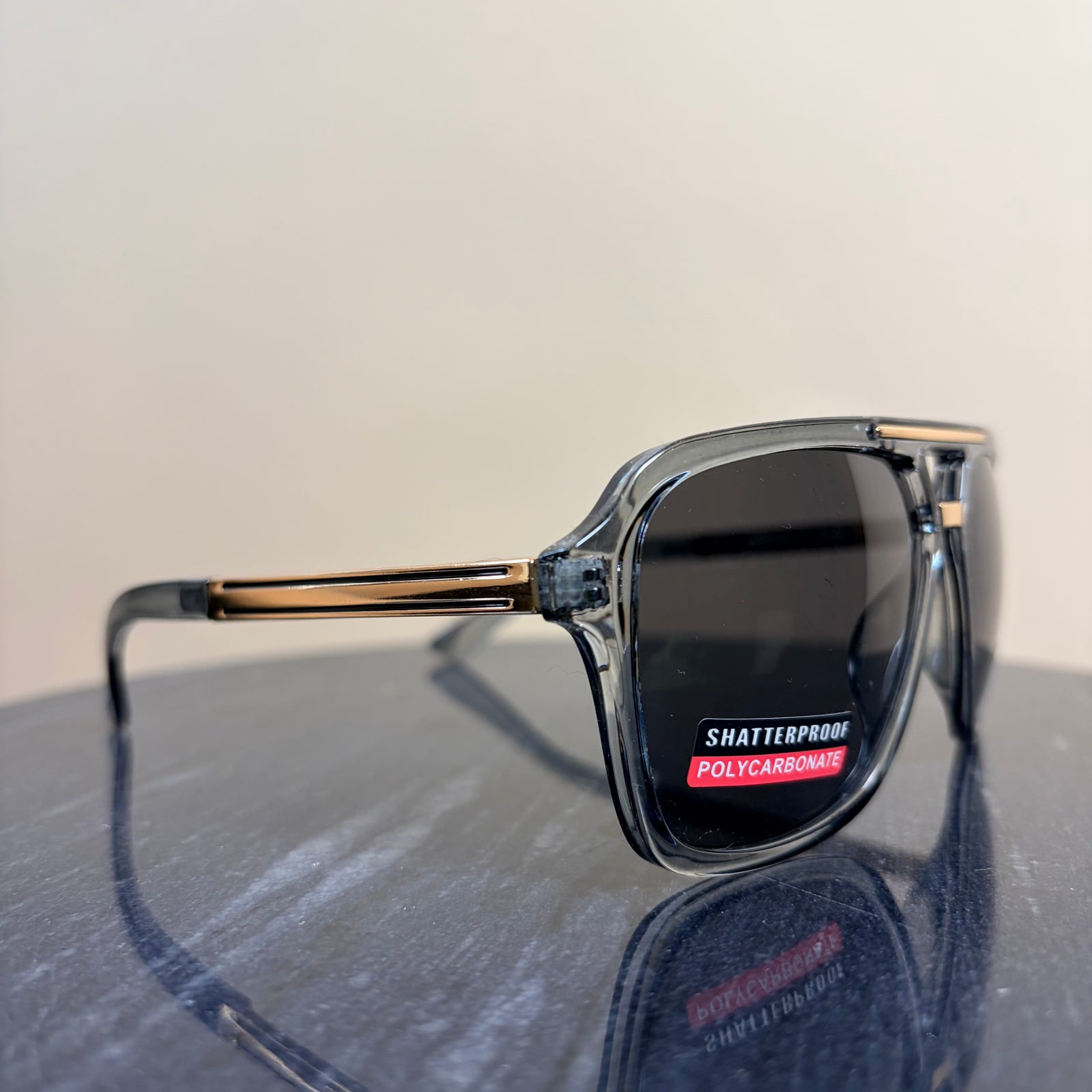 FRANCE aviator style metal brow bar men's sunglasses