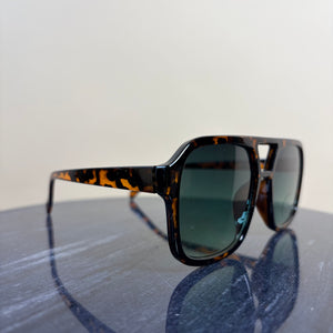 Bali - oversized brow bar tortoiseshell sunglasses