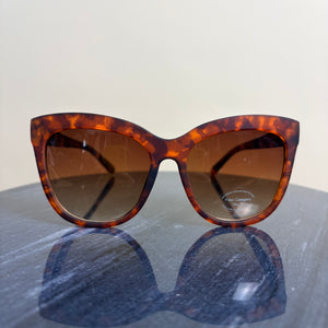 England - oversized cat's eye matt tortoiseshell framed sunglasses