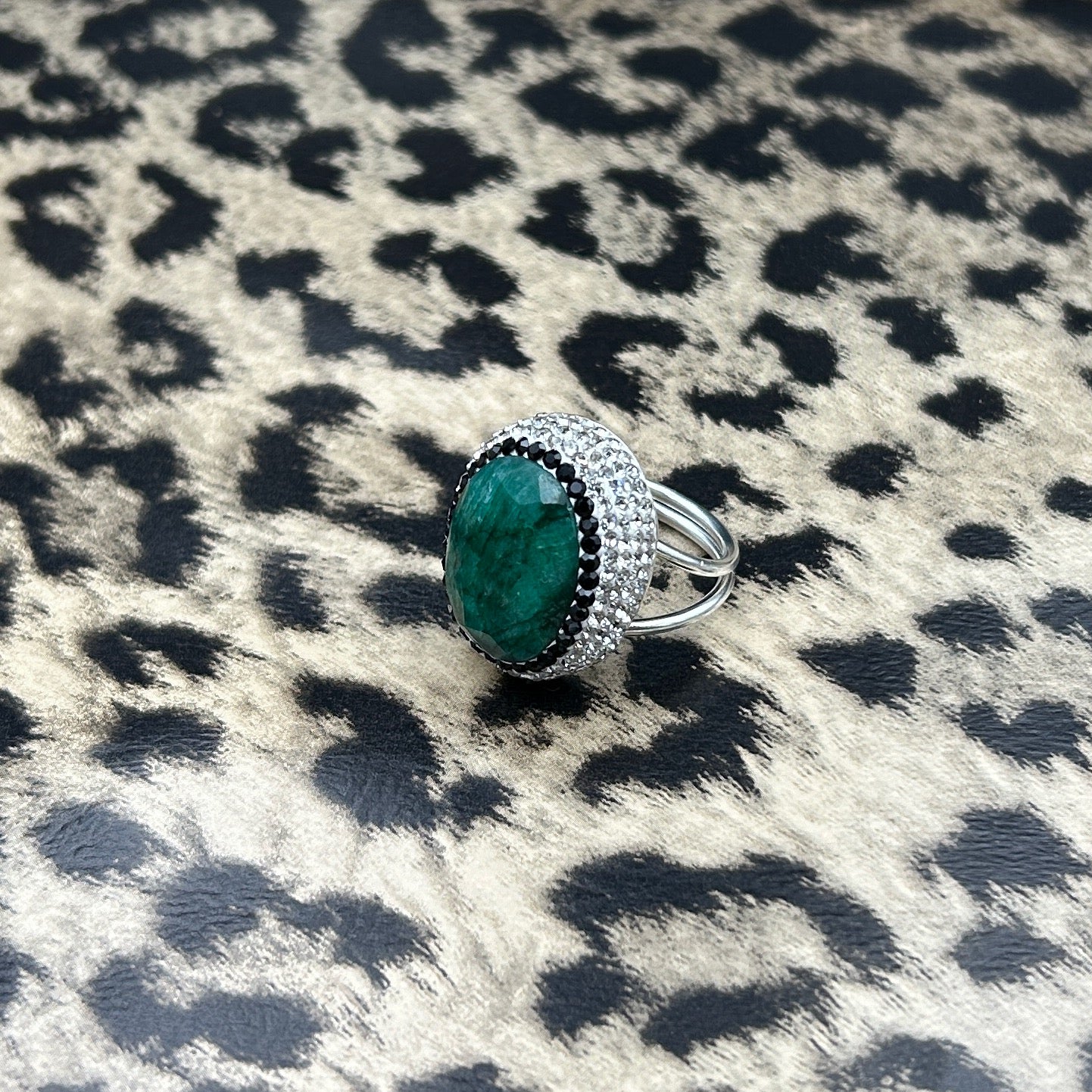 IMOGEN handmade gemstone and crystal cocktail ring