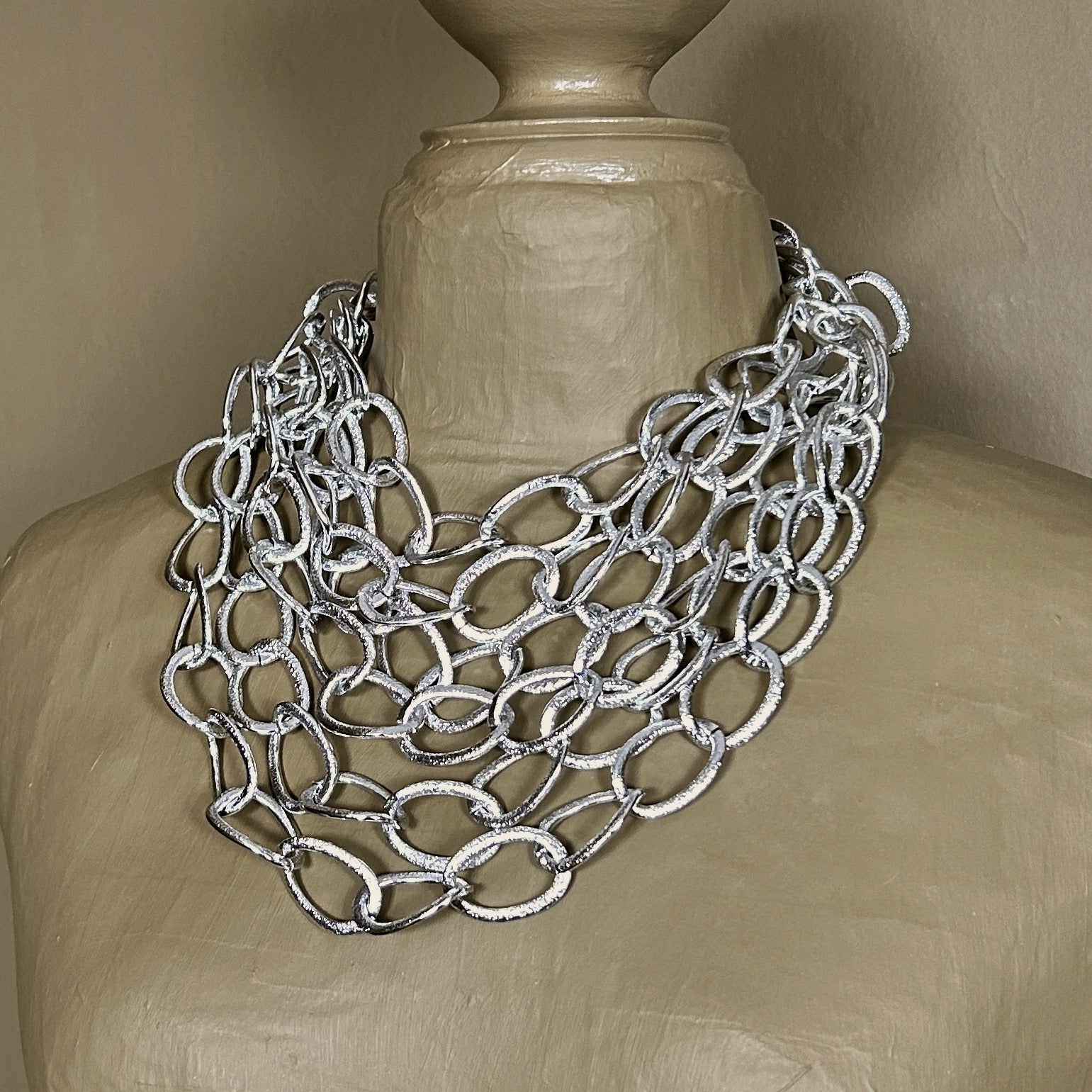 'Elaine' metal multi-link necklace