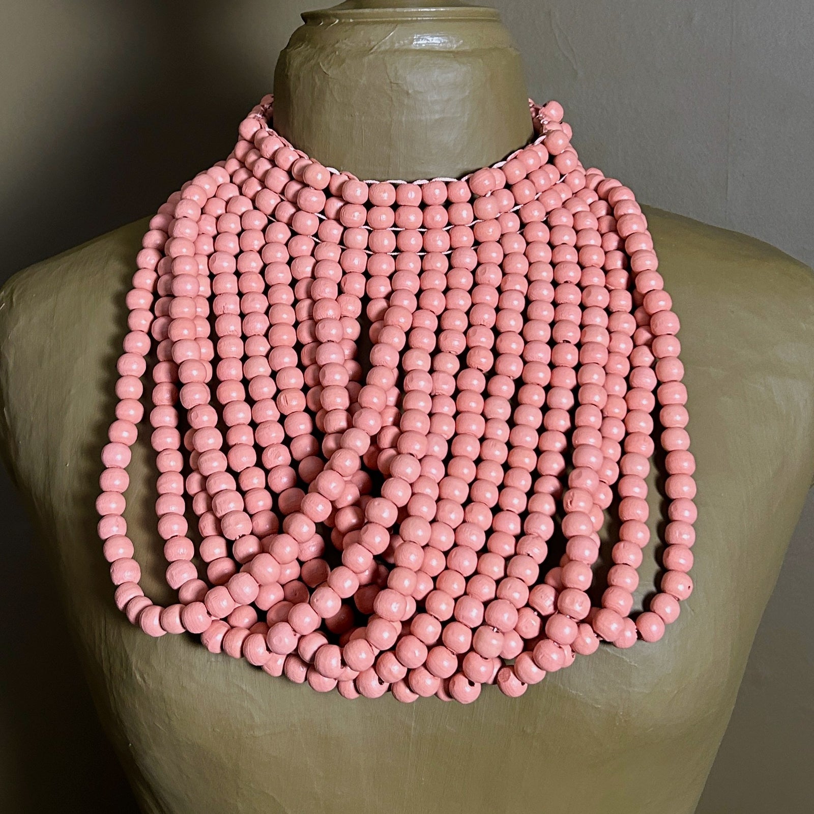 REBECCA beaded bib statement necklace
