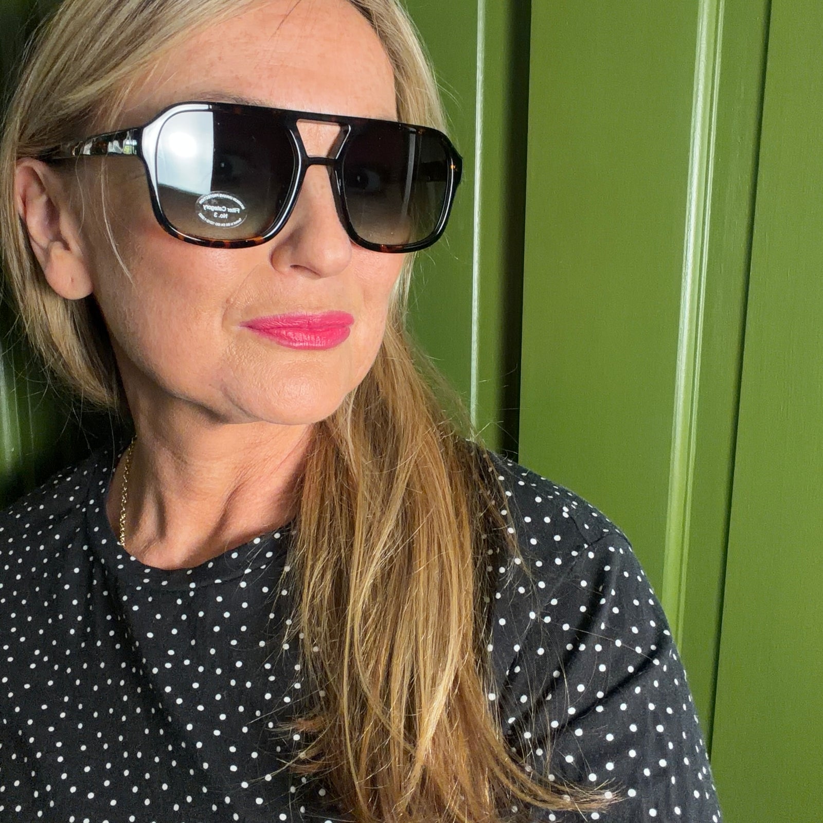 BALI oversized brow bar tortoiseshell sunglasses