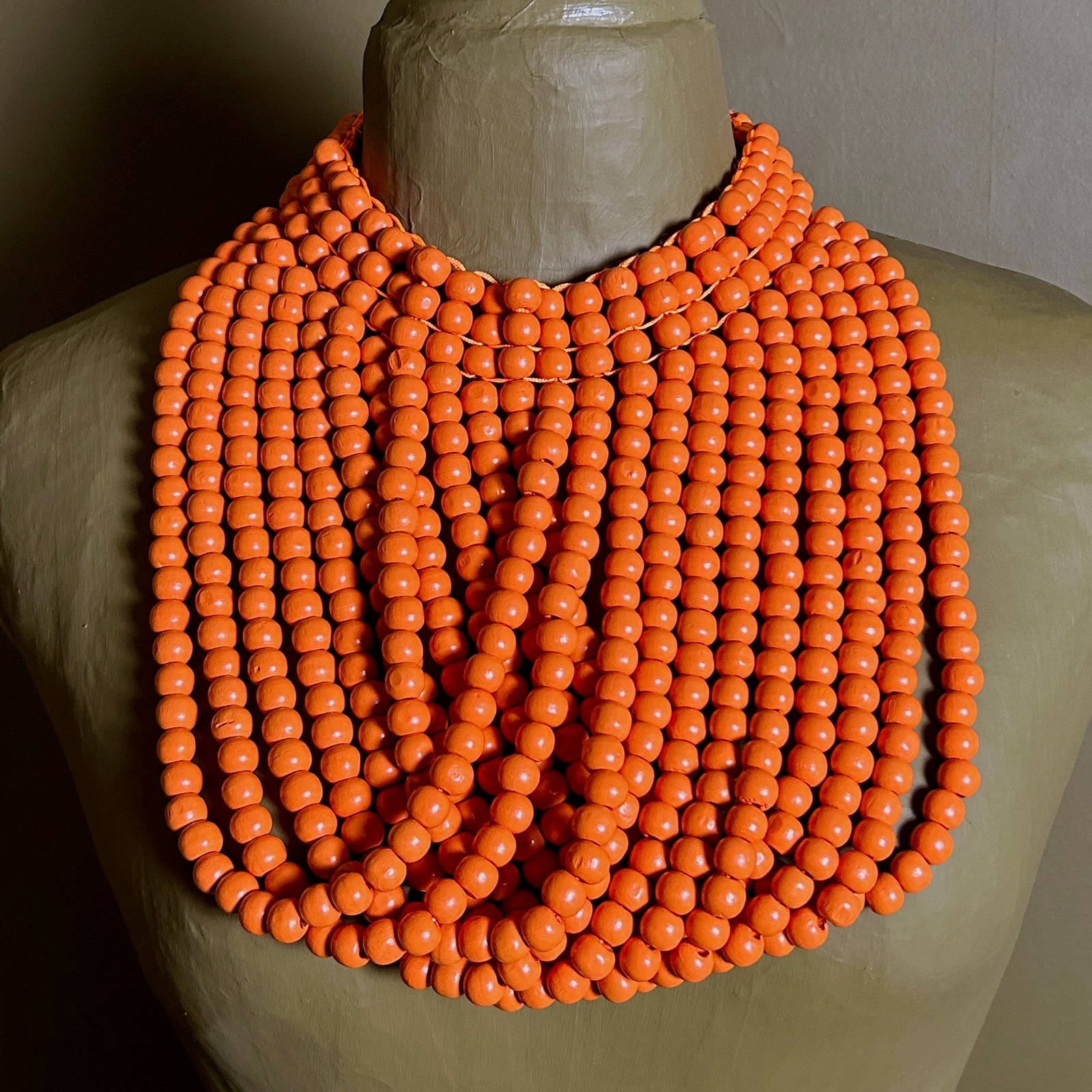 REBECCA. beaded bib statement necklace