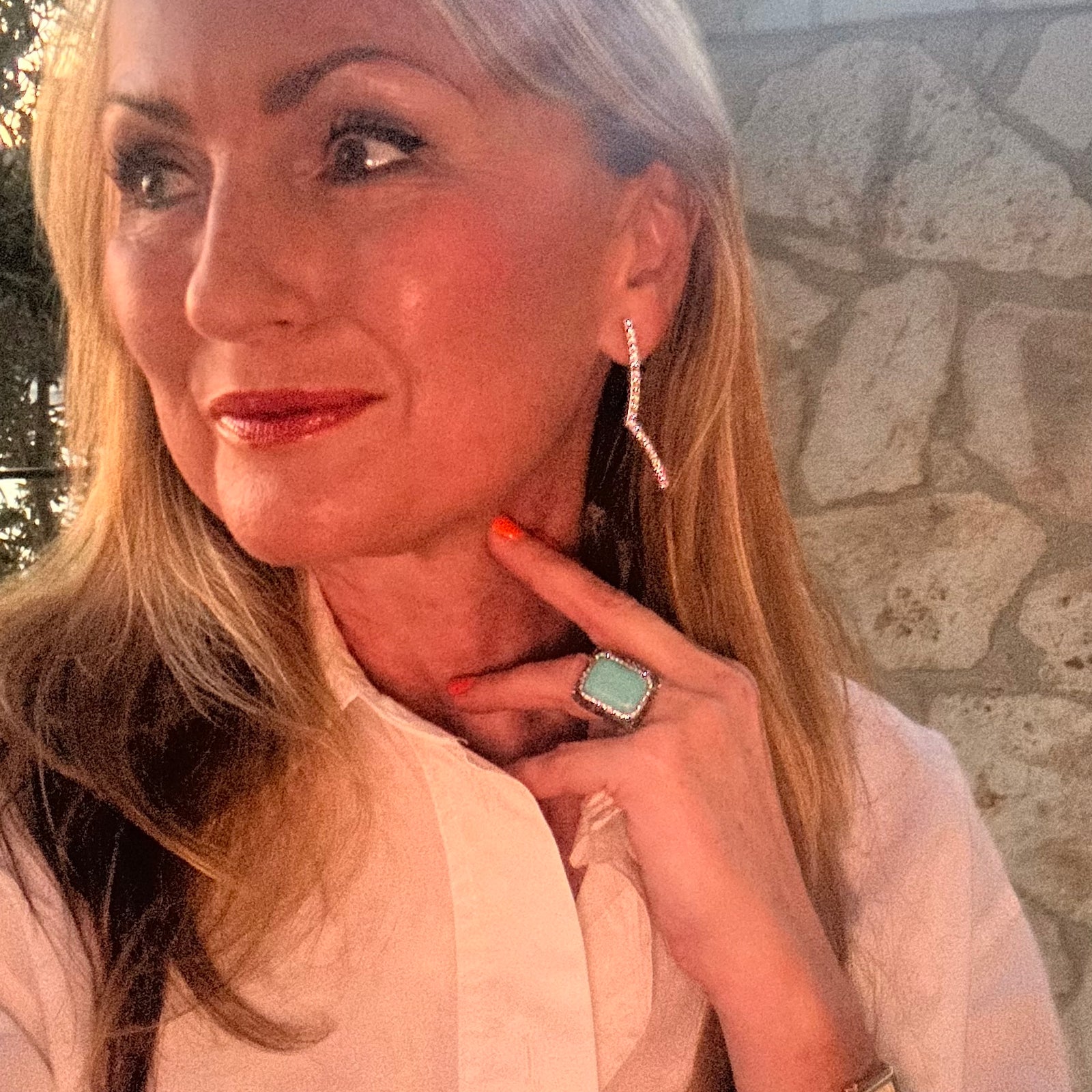 LEA crystal lightning bolt stud earrings