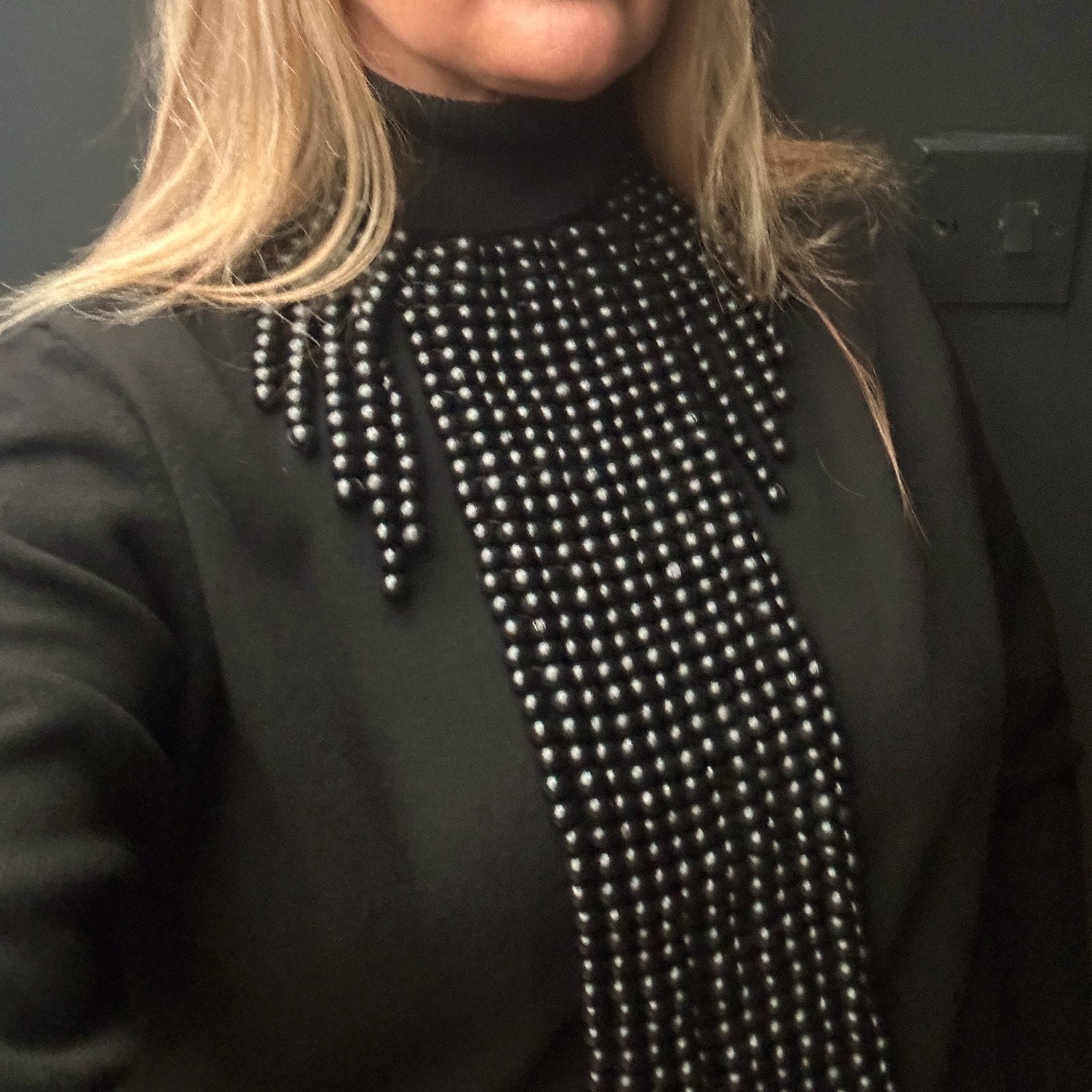 CONSTANCE large beaded bib statement necklace