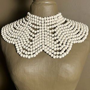 'Bertha' beaded collar statement necklace