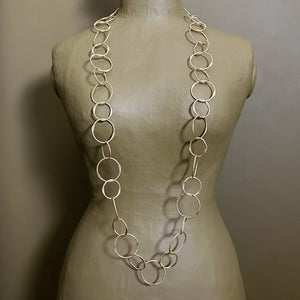 "Bessie" long large link chain necklace