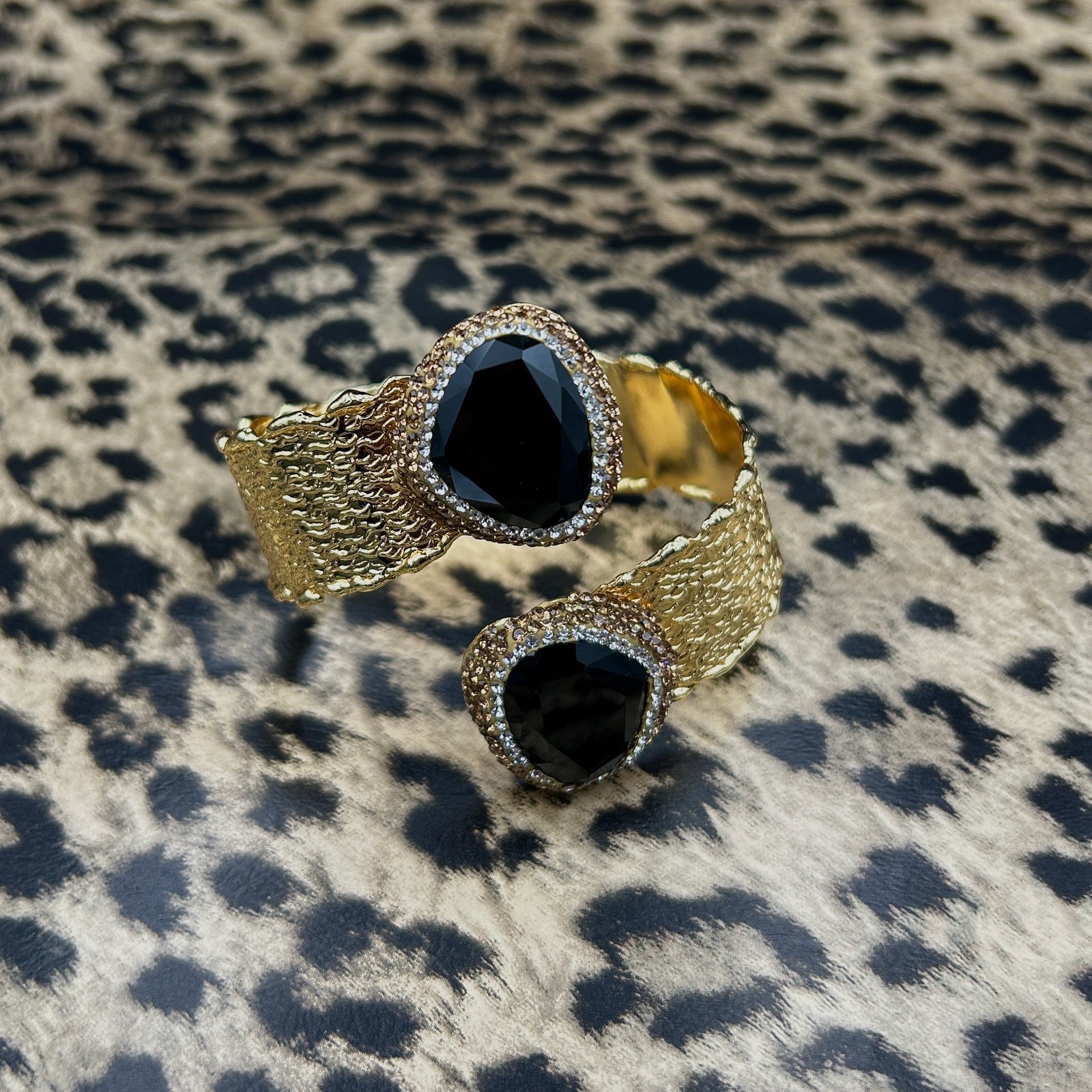 CHRISTINE handmade brass gemstone wrap bracelet