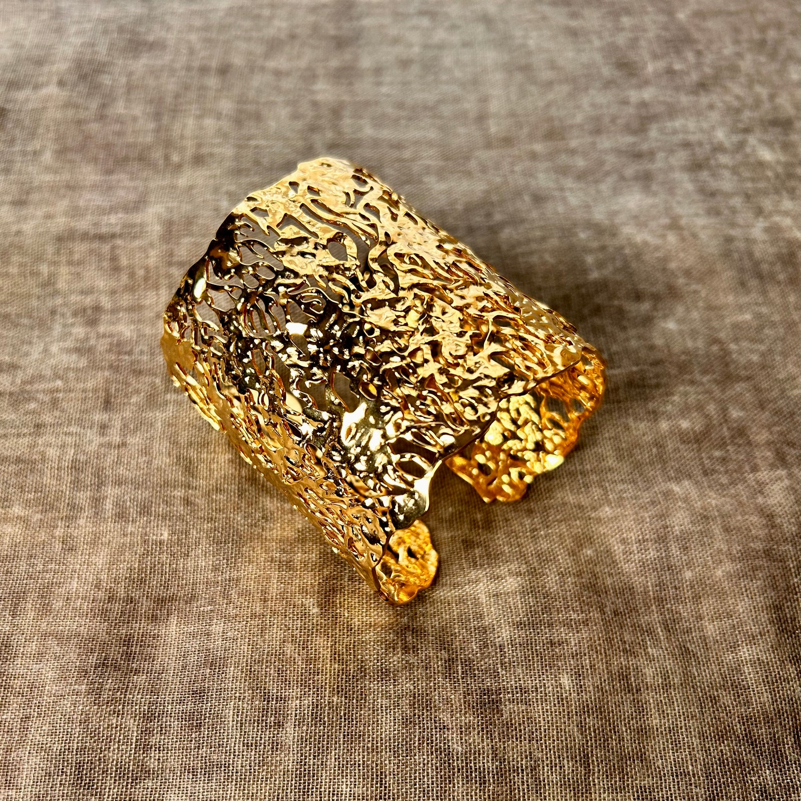 OTTILIE steel filigree cuff bracelet