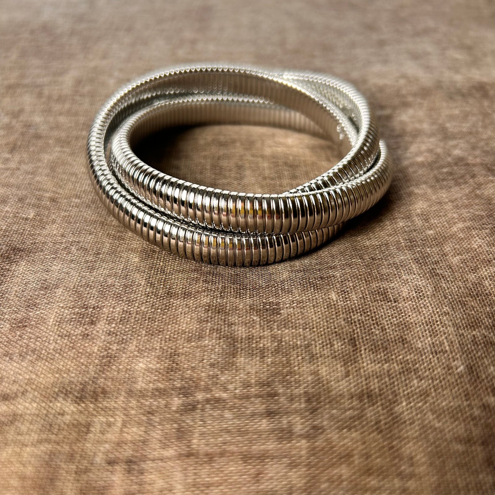 BRIELLE triple steel tubogas bracelet