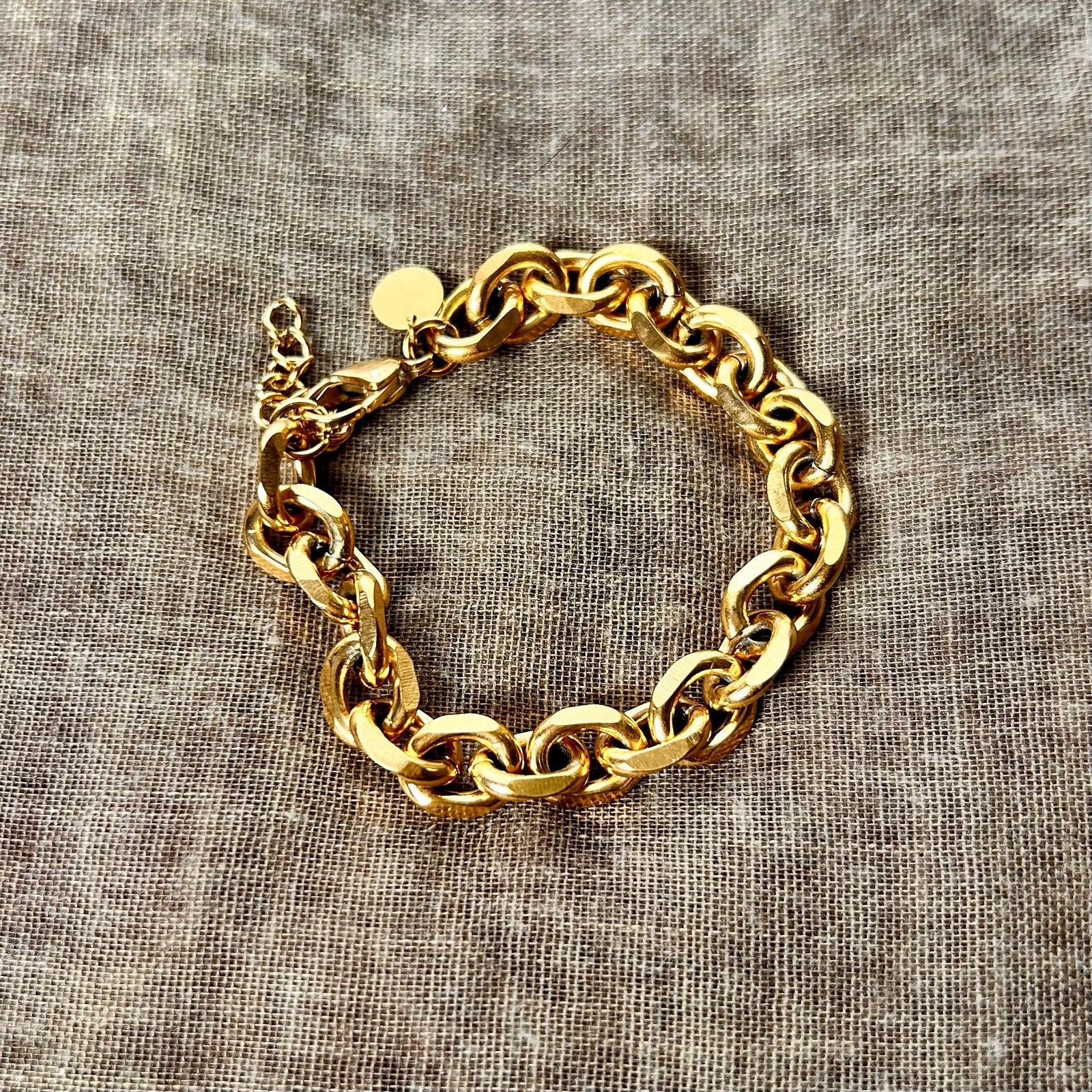 LETITIA medium-sized steel link bracelet