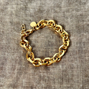 LETITIA medium-sized steel link bracelet