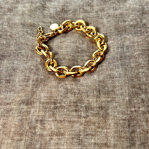 LETITIA medium-sized steel link bracelet