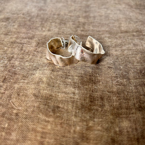 TALI flat metal hoop earrings