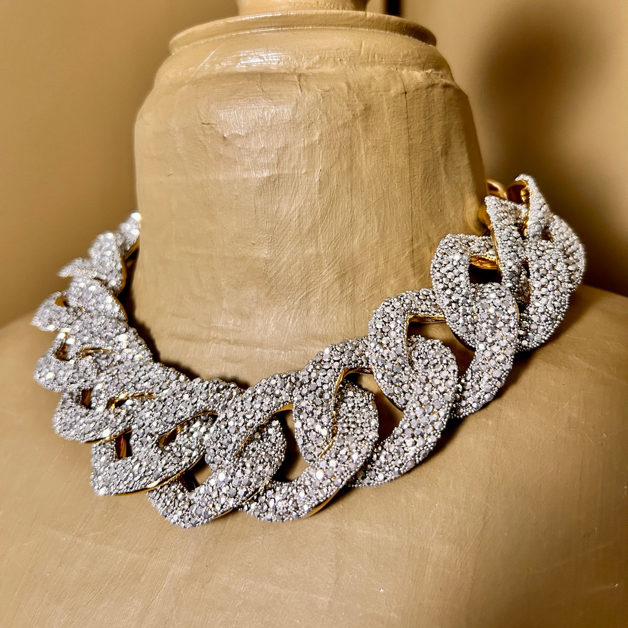 'Melissa' crystal link choker necklace