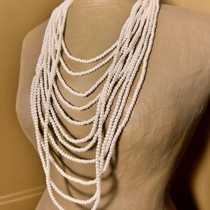 'Joyce' multi-strand pearl necklace