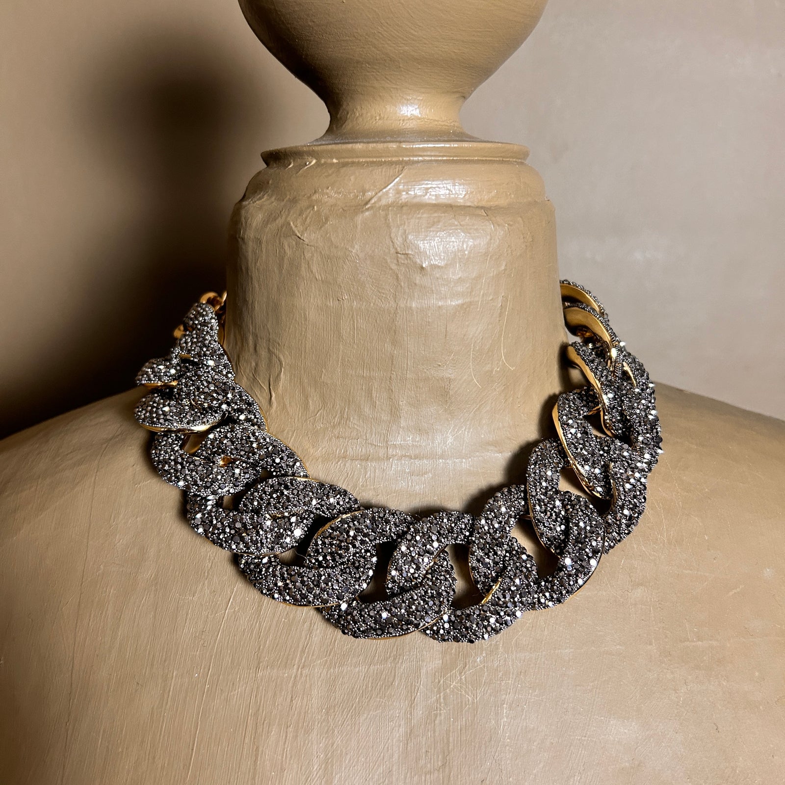 MELISSA crystal link choker necklace