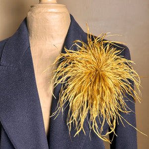 'Delia' ostrich feather brooch and hair clip