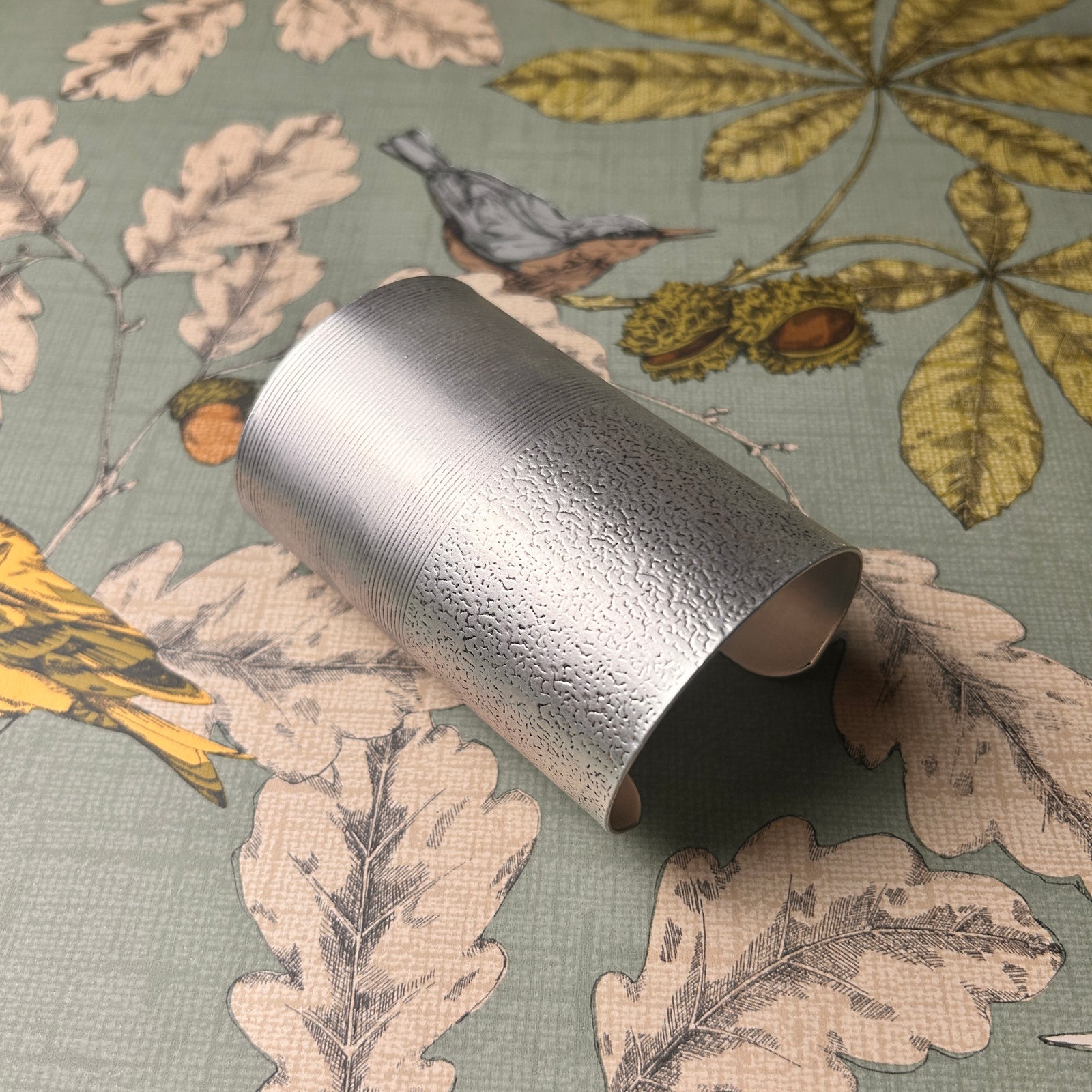 FANNIE long engraved metal statement cuff bracelet