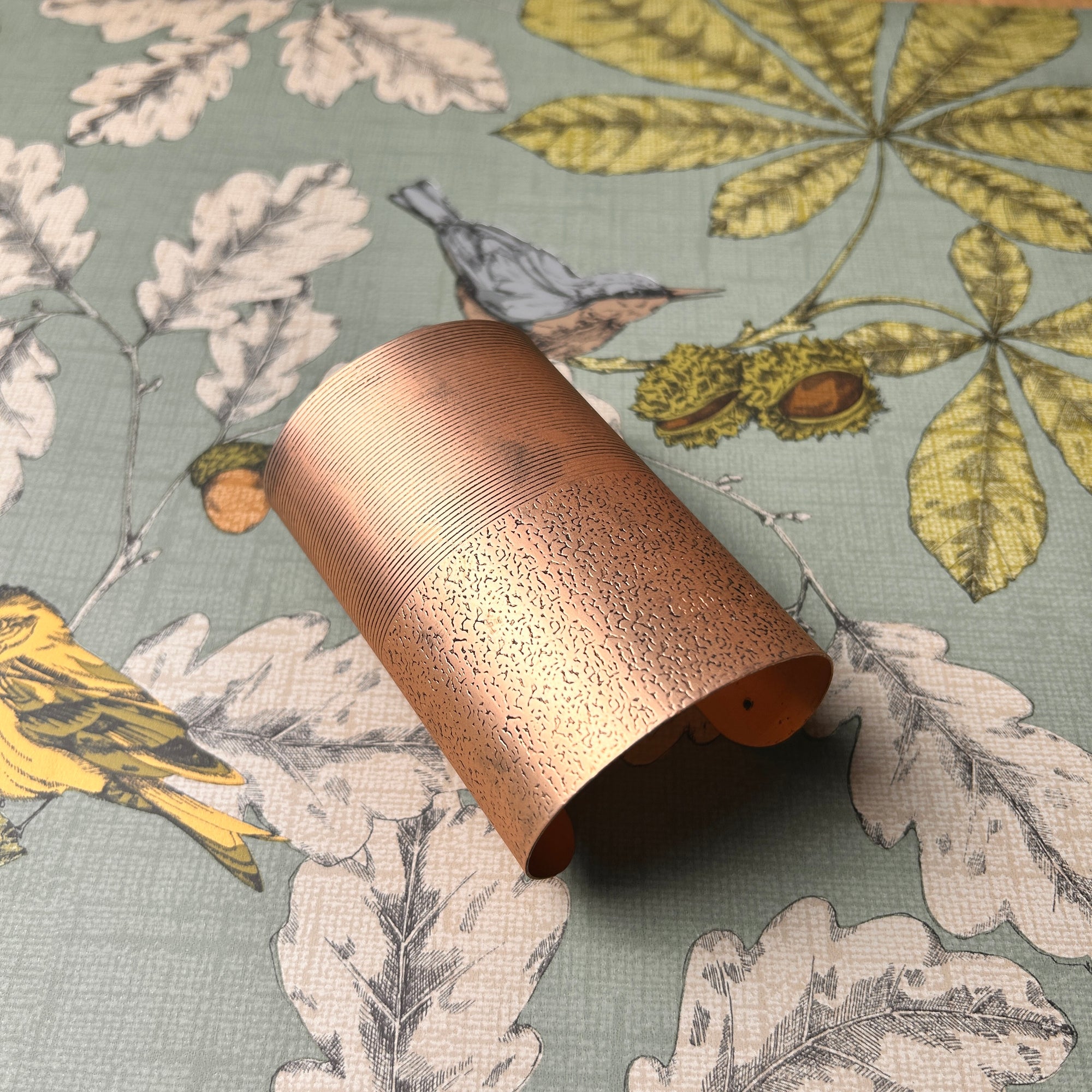 'Fannie' oversized engraved metal statement cuff