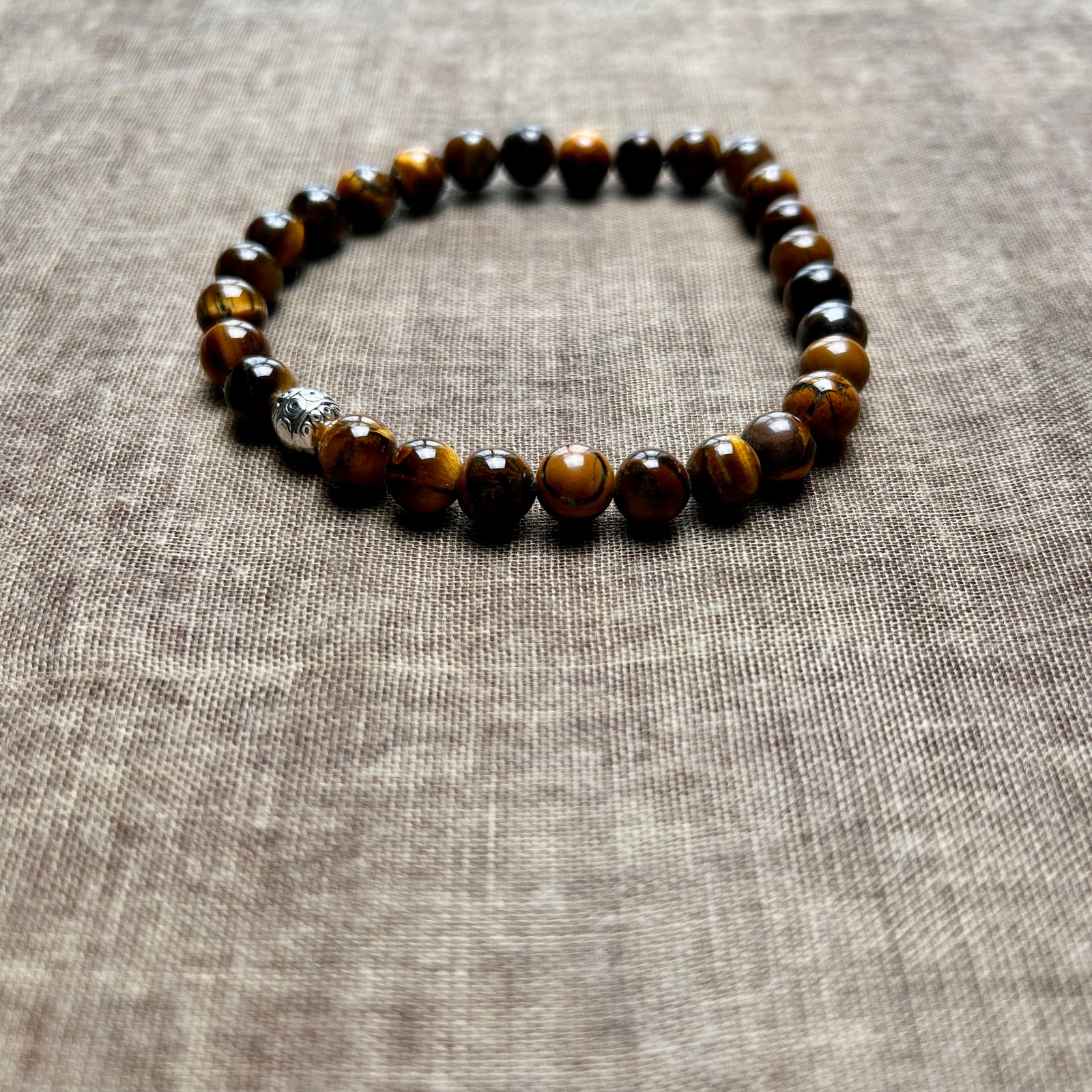 NEVILLE tiger eye stretch men's bracelet