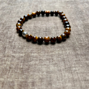 NEVILLE tiger eye stretch men's bracelet