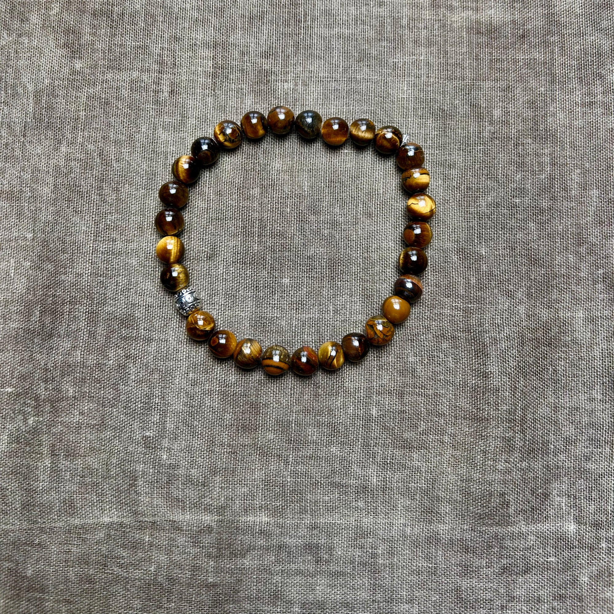 NEVILLE tiger eye stretch men's bracelet