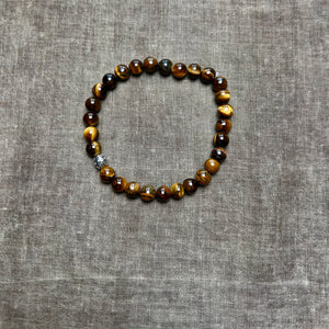 NEVILLE tiger eye stretch men's bracelet