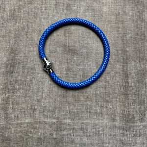 TERRY blue leather men's bracelet