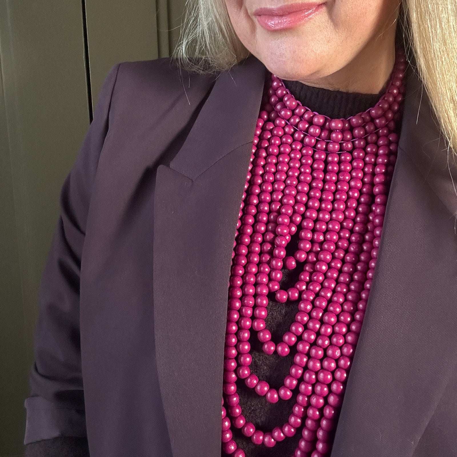 CARMEL beaded bib statement necklace