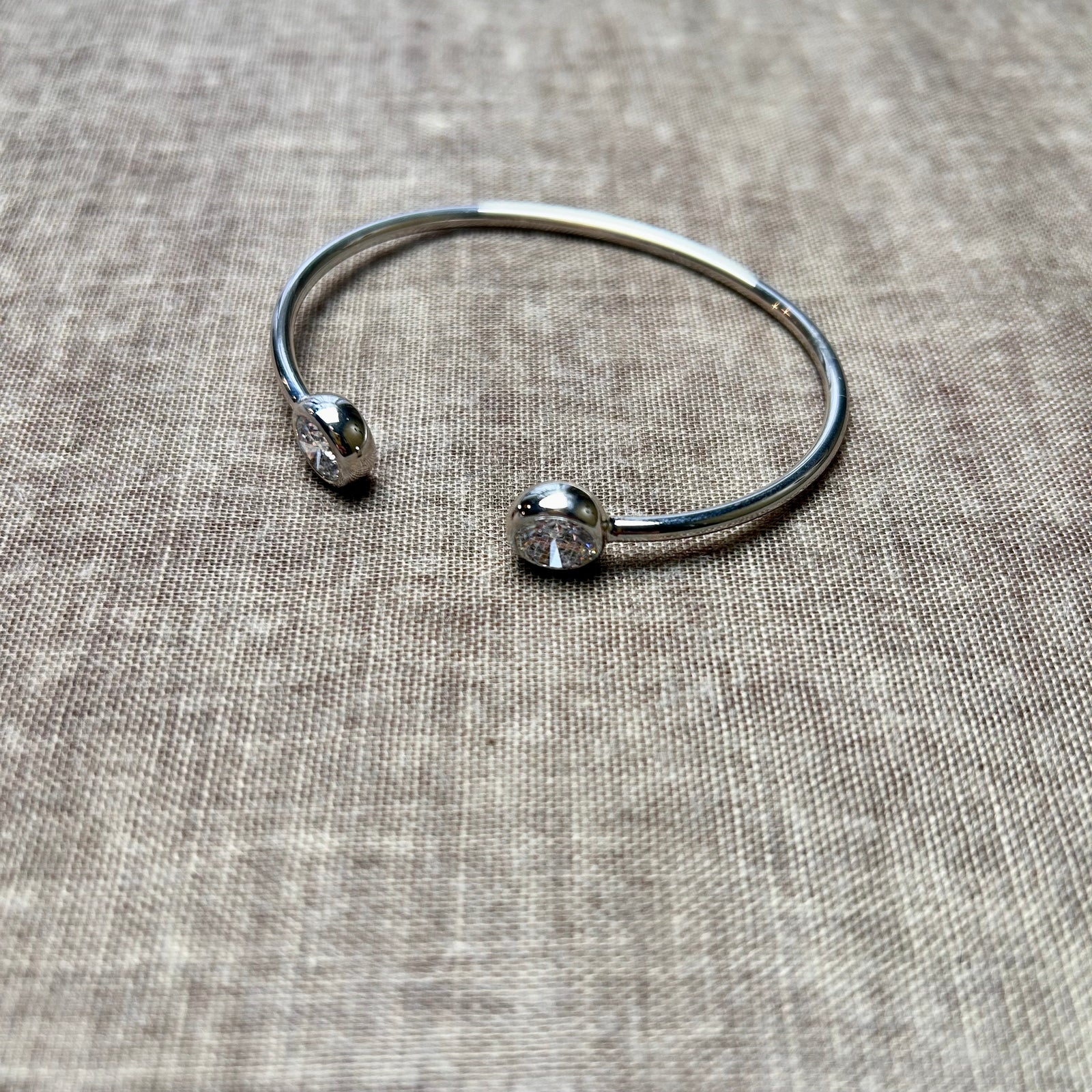 PAIGE cubic zirconia torque bracelet