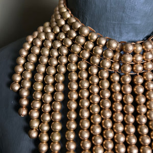 MINI TRINNY wooden ball bib statement necklace